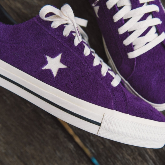 CONVERSE One Star Pro OX Skateboard in Night Purple/Egret/Black - Picture 4 of 16